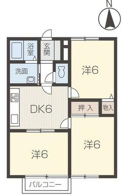 ☆各居室６帖あるので使い勝手の良い間取☆