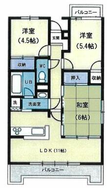 間取り：使いやすい部屋割りです