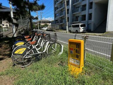 公園中レンタル自転車置場