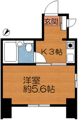 ３面採光角部屋。真下に居住者なし