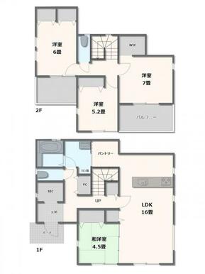 1号棟　4LDK+FC+WIC+SC+パントリー+リネン庫