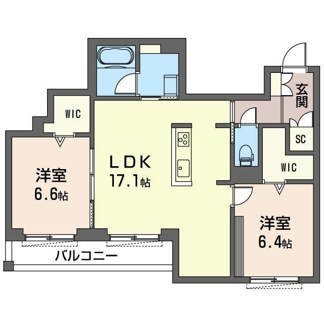 グランドセレニティ三郷中央 ００１０３ 2LDKの画像