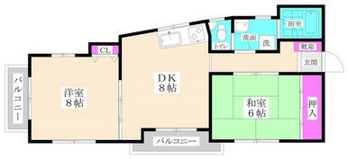 １ＬＤＫ～２ＤＫにフレキシブルに使えます