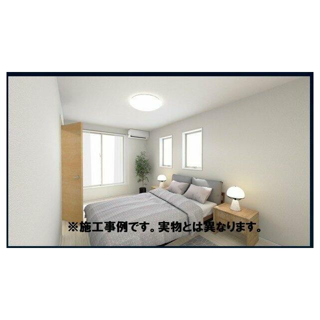 完成予想図 広い主寝室はベッド等の大型の家具を設置しても圧迫感がなく自由なコーディネートが可能です。