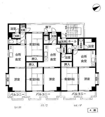 ４階平面図