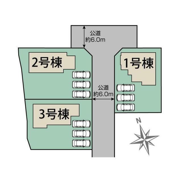 甲府市羽黒町3棟 区画図