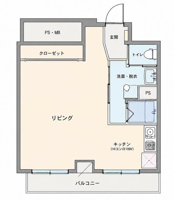 物件画像 福岡市中央区 長浜１丁目 (天神駅) 4階 ワンルーム