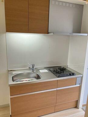 システムキッチンへ交換しました！２口コンロ