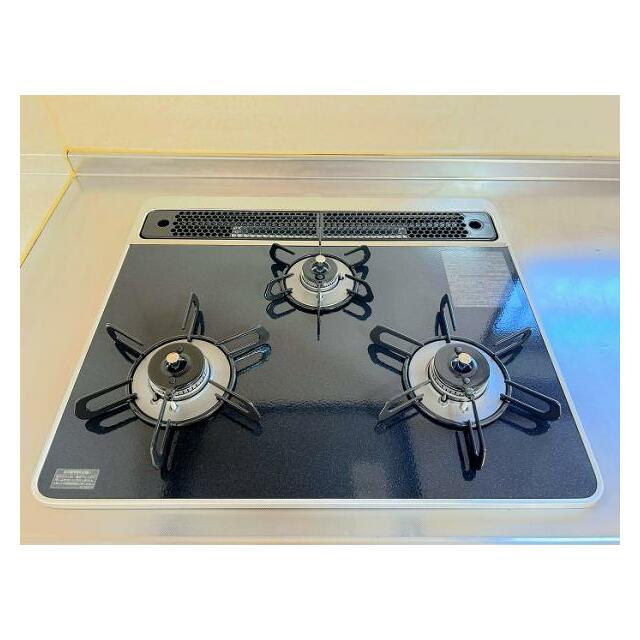 「3口ガスコンロ」クリーニング済みです。