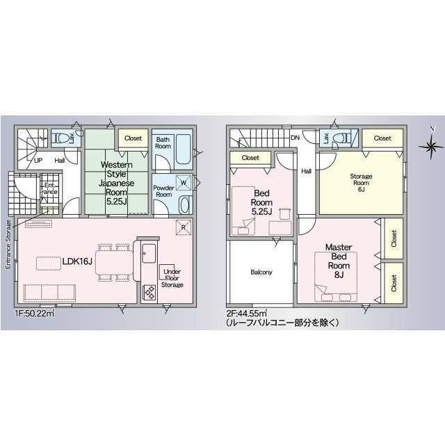 2号棟の間取り図です。