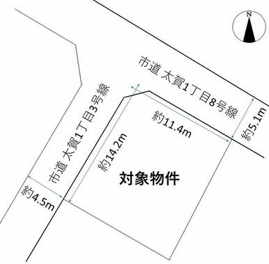 ■２方向道路■整形地でプランニングしやすい■南下がりの敷地で日当りよく明るい住まいが建築できます♪