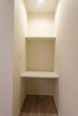 棚付なので収納道具なしでも◎