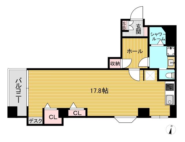 物件画像 福岡市中央区 舞鶴１丁目 (赤坂駅) 2階 ワンルーム