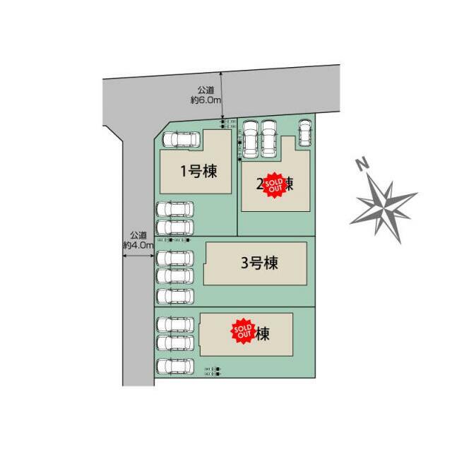 下野市駅東2丁目4棟 区画図