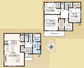 １号棟、間取り図です。