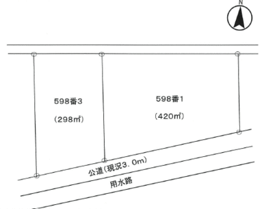 南側道路から①