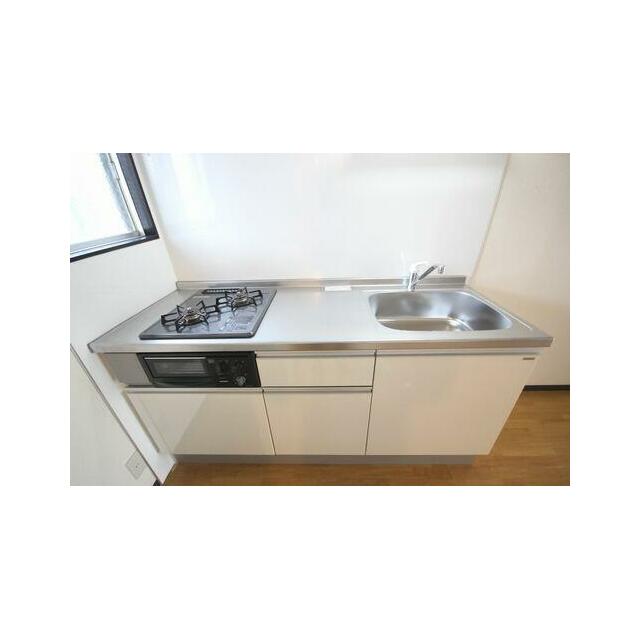 キッチン　２口コンロ付きのシステムキッチン