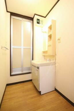 独立洗面台　洗濯機置き場