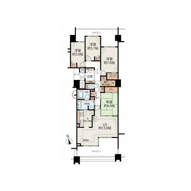 浴室のサイズは1418です。ゆったりと入浴できます。