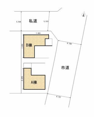 A棟敷地：66.21㎡