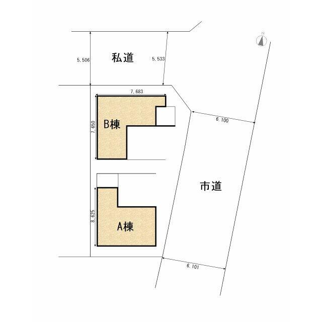A棟敷地：66.21㎡