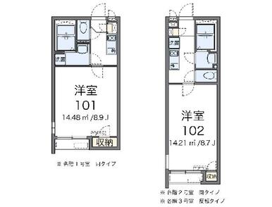 代表的な間取のため実際の間取とは異なる場合があります