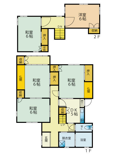 物件画像 北九州市若松区 畑谷町 (若松駅) 2階建 5DK