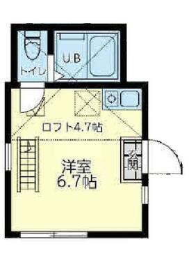 ２０５　洋室６．７帖＋ロフト４．７帖