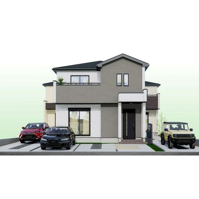 完成イメージ（左奥：1号棟　中央手前：2号棟　右奥：3号棟）