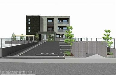 積水ハウス施工、重量鉄骨造３階建て「シャーメゾン」エレベーター付きホテルライク（内廊）仕様のマンシ…