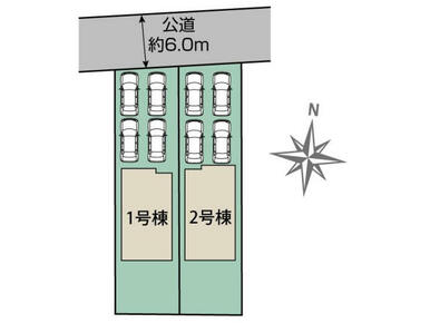 磐田市国府台2棟 区画図