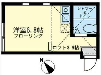 １０３　洋室６．８帖＋ロフト３．９帖