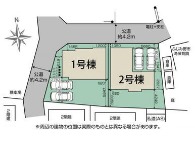 ふじみ野市長宮2丁目2棟 区画図