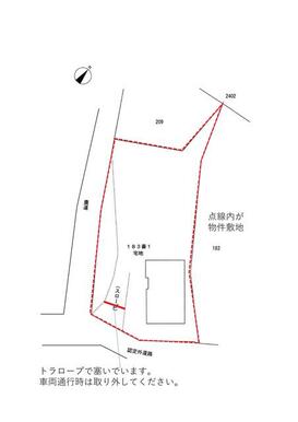 建物と敷地の位置