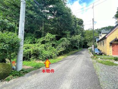 道路の左側の土地です　平坦地