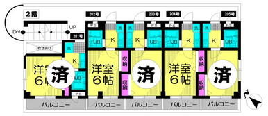 ■１Ｋ＋広々収納付き！　２階全５室中の今回２室募集！