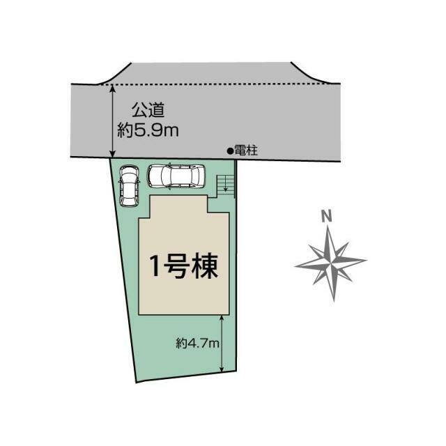 松戸市中金杉1丁目1棟 区画図