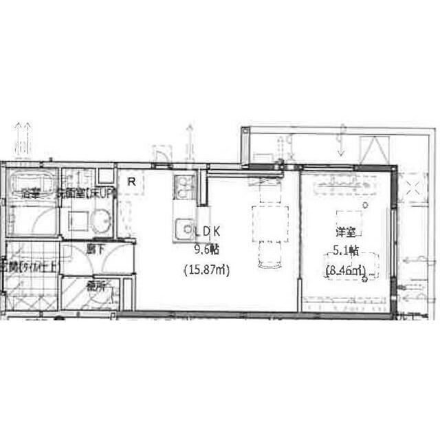 Ｌ字型バルコニーが特徴のお部屋です。
