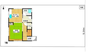 敷地の東側が広く開いています。４～５台駐車可能なので、小規模の事業所用地にも！