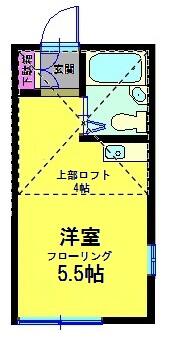 洋室５．５帖ロフト付き物件です。