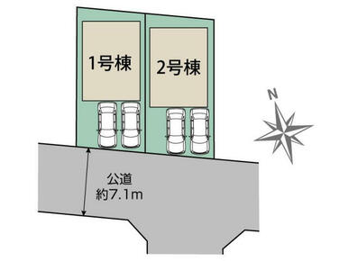 豊橋市東田町2棟 区画図