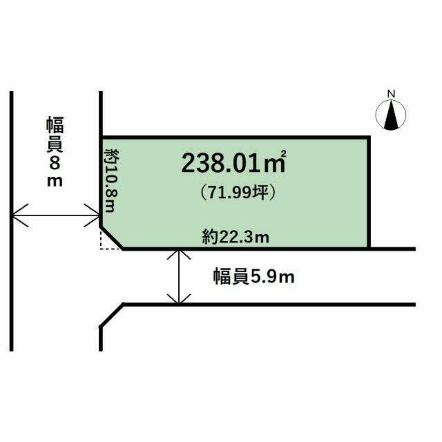 南西の角地約71坪！