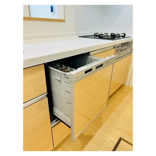 「キッチン」食洗器付きで洗い物の時間短縮、節水もできます