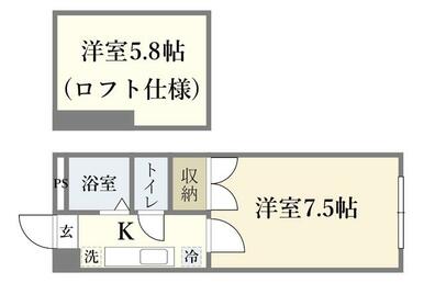 外観　お部屋は東向き。駐輪場あります。