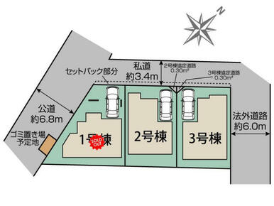 川崎市宮前区南野川3丁目3棟 区画図