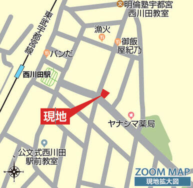 現地案内図・拡大
