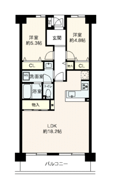 間取り図（新築時の分譲パンフレットより）