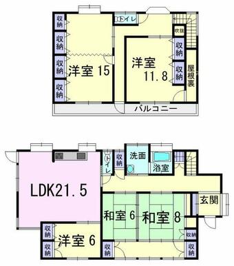 各洋室6帖以上の4LDK☆収納もあります！