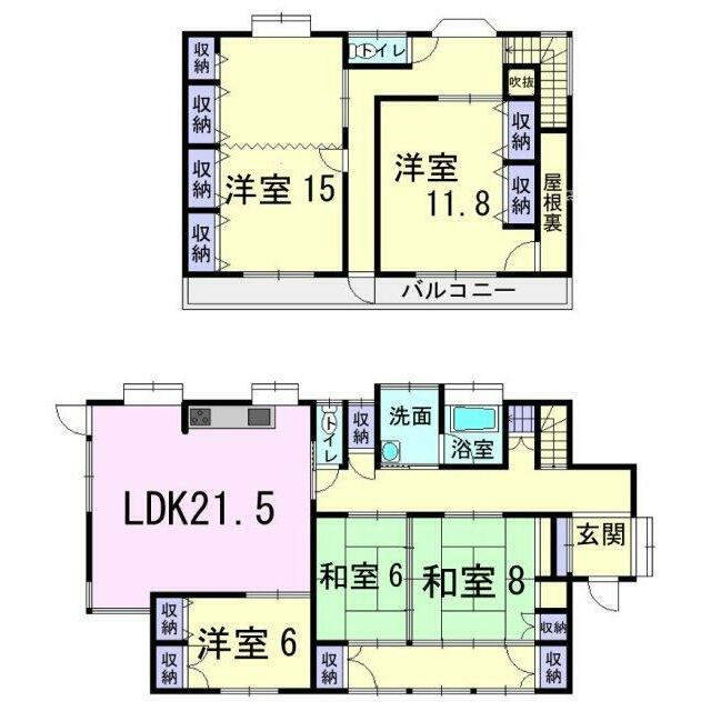 各洋室6帖以上の4LDK☆収納もあります！
