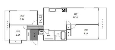 間取り図が現況と相違する場合は現況優先です。